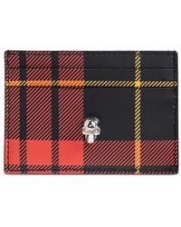 McQueen - Tartan Skull Cardholder - Lyst