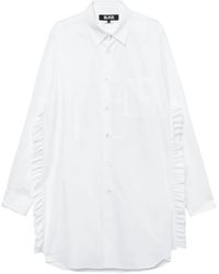 COMME DES GARÇON BLACK - Camicia Oversize Con Ruches - Lyst