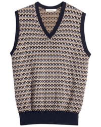 Lemaire - Patterned V-Neck Vest - Lyst