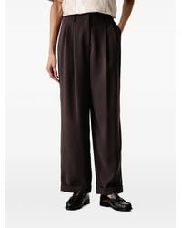 ARMANI EXCHANGE - Pleated Turn-Up Trousers - Lyst