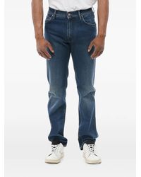 Corneliani - Straight-Fit Embroidered-Logo Denim Jeans - Lyst