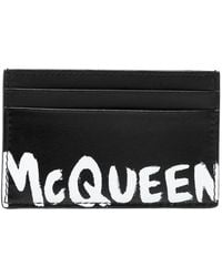 McQueen - Logo Print Cardholder - Lyst