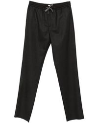Agnona - Wool Flannel Straight Trousers - Lyst