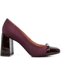 Love Moschino - Square-Toe Heart-Detail Pumps - Lyst