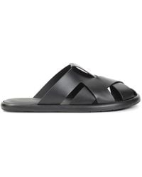 Giorgio Armani - Interwoven Leather Sandals - Lyst