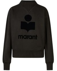 Isabel Marant - Flocked-Logo Crew-Neck Sweatshirt - Lyst