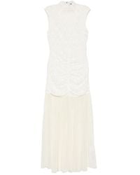 ROTATE BIRGER CHRISTENSEN - High Neck Sleeveless Dress With Gathered Details - Lyst