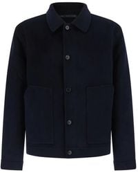 Low Brand - Button-Up Wool Shirt Jacket - Lyst