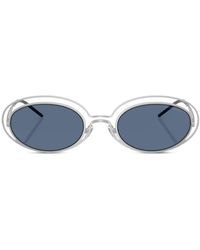 Emporio Armani - Double-Frame Oval Sunglasses - Lyst