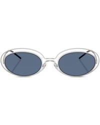 Emporio Armani - Double-Frame Oval Sunglasses - Lyst