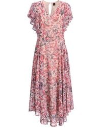 BOSS - Vestido midi con motivo abstracto - Lyst