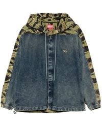 DIESEL - Camouflage Sleeve Denim Jacket - Lyst