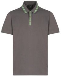 Paul Smith - Stripe-Trim Polo Shirt - Lyst