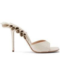 Andrea Wazen - Rouches 105mm Leather Mules - Lyst