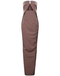 Rick Owens - Cut-Out Strapless Maxi Dress - Lyst