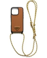 Prada - Leather Iphone 16 Pro Max Case - Lyst