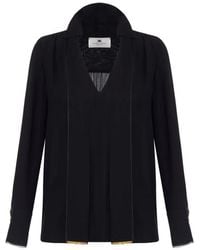 Elisabetta Franchi - Tie-Neck Blouse - Lyst