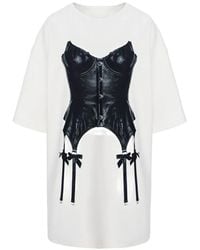 Hamza - Kyoto Corset Printed Dress - Lyst