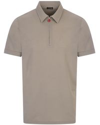 Kiton - Quarter-Zip Short-Sleeve Polo Shirt - Lyst