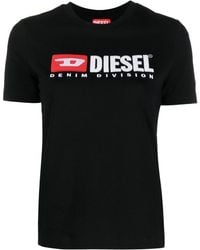 DIESEL - T-Reg-Div T-Shirt aus Baumwolle - Lyst