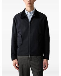 Emporio Armani - Blouson Jacket With High Collar And Angled Flap Pockets - Lyst