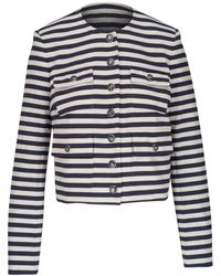 Veronica Beard - Striped Button-up Jacket - Lyst
