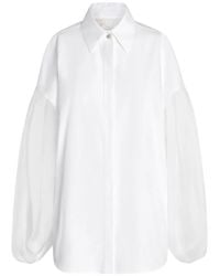 Genny - Sheer-Sleeves Shirt - Lyst