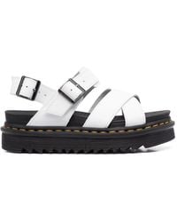 Dr. Martens - Voss ii lederband sandalen weiß - Lyst