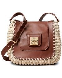 Twinset - Panelled Leather Shoulder Bag - Lyst