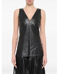 Neil Barrett - Fringe-Trim Leather Mini Dress - Lyst