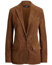 Ralph Lauren - Goat-Suede Blazer - Lyst