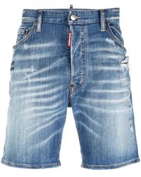 DSquared² - Pantalones vaqueros cortos Marine con efecto envejecido - Lyst