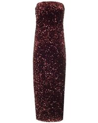 Al Duca d'Aosta - Sequin-Embellished Bustier Dress - Lyst