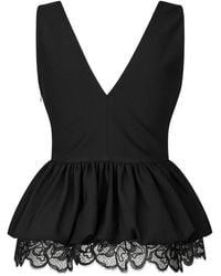 ROTATE BIRGER CHRISTENSEN - Blouse Péplum À Col V - Lyst