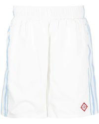 CASABLANCA - Logo-Appliqué Stripe-Detail Shorts - Lyst