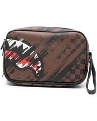 Sprayground - Shark Mouth Checkered Clutch Bag - Lyst