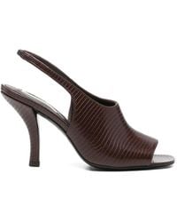 TOTEME - Lizard-Embossed Slingback Sandals - Lyst