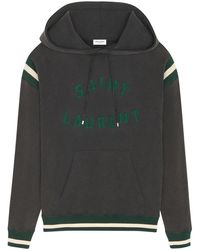 Saint Laurent - Hoodie aus Baumwoll-Jersey - Lyst