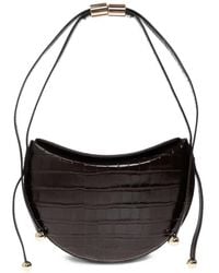 Furla - Small Moonstone Croc-Effect Leather Shoulder Bag - Lyst