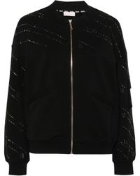 Liu Jo - Crystal-embellished Zipped Sweatshirt - Lyst