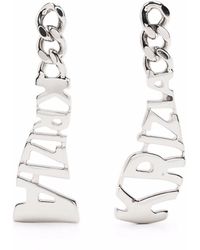 Krizia - Logo-Emellished Drop Earrings - Lyst