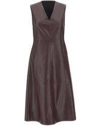 Elena Miro - V-Neck Sleeveless Midi Dress - Lyst