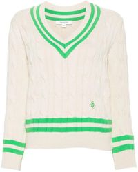 Sporty & Rich - Pull En Maille Torsadée - Lyst