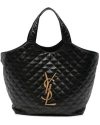 Saint Laurent - Icare Quilted Leather Shoulder Bag - Lyst