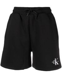 Calvin Klein - Pantalones cortos con logo y cordón en la cintura - Lyst