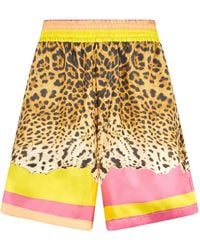 Roberto Cavalli - Short À Imprimé Léopard - Lyst