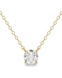 Diamond Essentials - Diamond Solitaire Necklace - Lyst