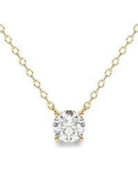 Diamond Essentials - Diamond Solitaire Necklace - Lyst