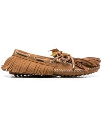 13 09 SR - Fringed Leather Loafers - Lyst