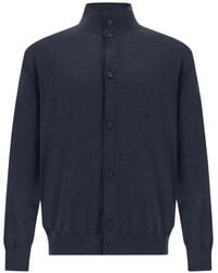 Paul & Shark - Button-Up High-Neck Cardigan - Lyst